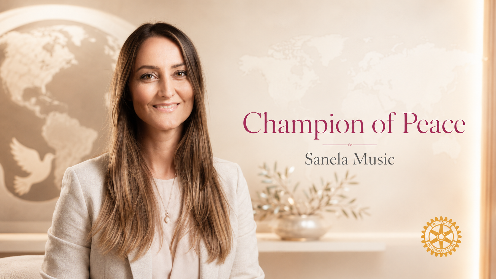 Sanela Music, founder of SANCHILD, honored as a Rotary Champion of Peace
